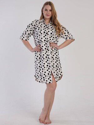 Купить Халат рубашка с коротким рукавом VIENETTA 3110376078 в Украина в Lingerie.ua - Одяг для дому та відпочинку, Видео