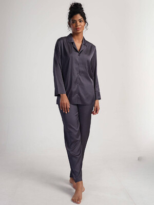 Купить Шелковая пижама с длинным рукавом VIENETTA 1616955364 в Украина в Lingerie.ua - Одяг для дому та відпочинку, Видео