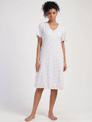 Купить Хлопковая туника с коротким рукавом VIENETTA 3111660650 в Украина в Lingerie.ua - Одяг для дому та відпочинку, Видео