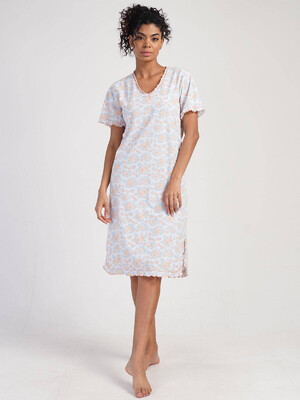 Купить Хлопковая туника с коротким рукавом VIENETTA 3111660650 в Украина в Lingerie.ua - Одяг для дому та відпочинку, Фото 3