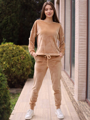 Купить Велюровый костюм в рубчик LINGERIE 170644-Р в Украина в Lingerie.ua - Одяг для дому та відпочинку, Фото 17