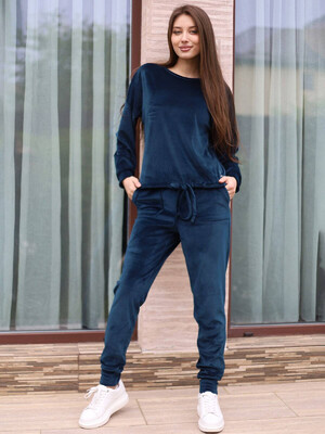 Купить Велюровый костюм в рубчик LINGERIE 170644-Р в Украина в Lingerie.ua - Одяг для дому та відпочинку, Фото 13