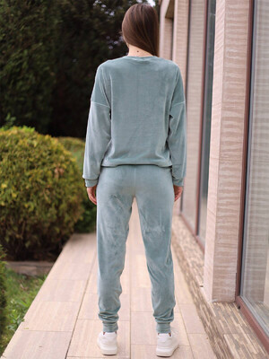 Купить Велюровый костюм в рубчик LINGERIE 170644-Р в Украина в Lingerie.ua - Одяг для дому та відпочинку, Фото 4