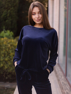 Купить Велюровый костюм в рубчик LINGERIE 170644-Р в Украина в Lingerie.ua - Одяг для дому та відпочинку, Фото 7