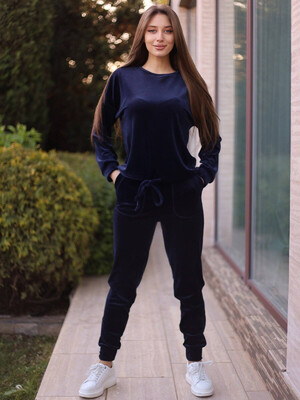 Купить Велюровый костюм в рубчик LINGERIE 170644-Р в Украина в Lingerie.ua - Одяг для дому та відпочинку, Фото 8