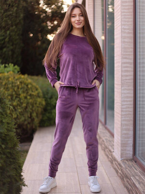 Купить Велюровый костюм в рубчик LINGERIE 170644-Р в Украина в Lingerie.ua - Одяг для дому та відпочинку, Фото 22