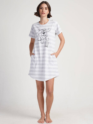 Купить Хлопковая туника с коротким рукавом VIENETTA 3120370000 в Украина в Lingerie.ua - Одяг для дому та відпочинку, Фото 3