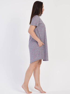 Купить Хлопковая домашняя туника с коротким рукавом VIENETTA 3110990561 в Украина в Lingerie.ua - Одяг для дому та відпочинку, Фото 2