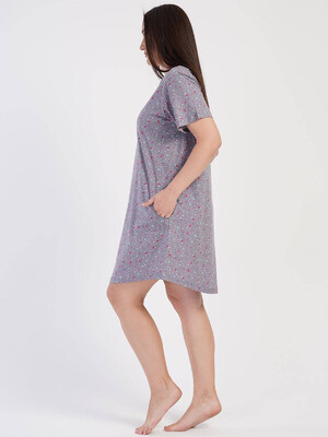 Купить Хлопковая домашняя туника с коротким рукавом VIENETTA 3110990561 в Украина в Lingerie.ua - Одяг для дому та відпочинку, Фото 4