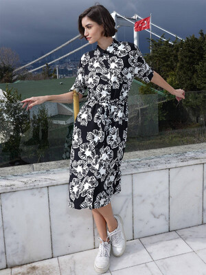 Купить Летний штапельный халат на пуговицах VIENETTA PLUS 3114563529 в Украина в Lingerie.ua - Одяг для дому та відпочинку, Фото 2