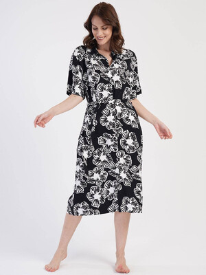 Купить Летний штапельный халат на пуговицах VIENETTA PLUS 3114563529 в Украина в Lingerie.ua - Одяг для дому та відпочинку, Фото 3