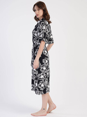 Купить Летний штапельный халат на пуговицах VIENETTA PLUS 3114563529 в Украина в Lingerie.ua - Одяг для дому та відпочинку, Фото 4