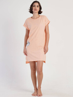 Купить Хлопковая туника с коротким рукавом VIENETTA 3121210000 в Украина в Lingerie.ua - Одяг для дому та відпочинку, Видео