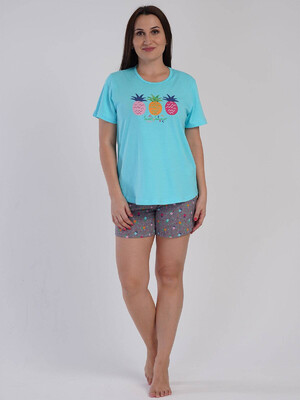 Купить Хлопковый комплект большого размера с шортами VIENETTA 3120200545 в Украина в Lingerie.ua - Одяг для дому та відпочинку, Фото 5