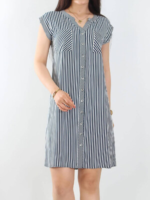 Купить Хлопковый халат летний с принтом в полоску JEN 04268 в Украина в Lingerie.ua - Одяг для дому та відпочинку, Фото 2