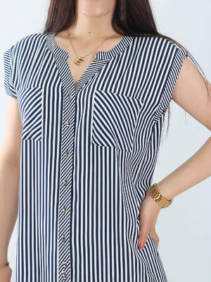 Купить Хлопковый халат летний с принтом в полоску JEN 04268 в Украина в Lingerie.ua - Одяг для дому та відпочинку, Фото 3