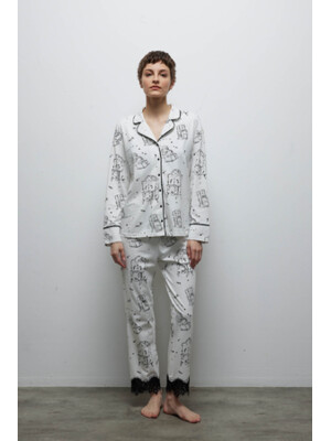 Купить Хлопковая классическая пижама с длинным рукавом HAYS 40232 в Украина в Lingerie.ua - Одяг для дому та відпочинку, Фото 1