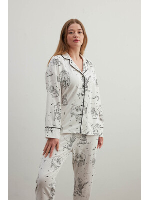 Купить Хлопковая классическая пижама с длинным рукавом HAYS 40240 в Украина в Lingerie.ua - Одяг для дому та відпочинку, Фото 4