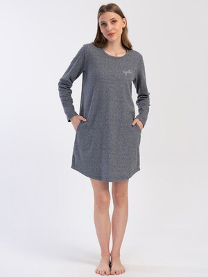 Купить Теплая короткая туника с карманами VIENETTA 4020210000  в Украина в Lingerie.ua - Одяг для дому та відпочинку, Фото 4