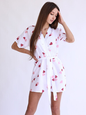 Купить Мусліновий літній короткий халат LINGERIE 170718 в Украина в Lingerie.ua - Одяг для дому та відпочинку, Фото 8