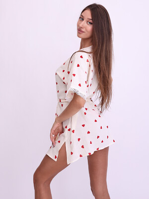 Купить Мусліновий літній короткий халат LINGERIE 170718 в Украина в Lingerie.ua - Одяг для дому та відпочинку, Фото 7