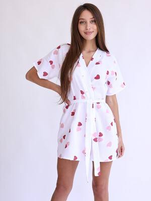 Купить Муслиновый летний короткий халат LINGERIE 170718 в Украина в Lingerie.ua - Одяг для дому та відпочинку, Фото 12