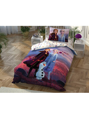 Купить Односпальный комплект постельного белья TAC Disney Frozen 2 Autumn с простыней на резинке в Украина в Lingerie.ua - Одяг для дому та відпочинку, Фото 2