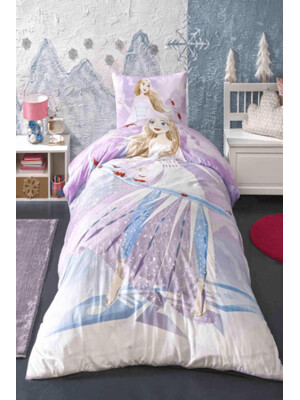 Купить Односпальный комплект постельного белья TAC Disney Frozen Breezy с простыней на резинке в Украина в Lingerie.ua - Одяг для дому та відпочинку, Фото 1