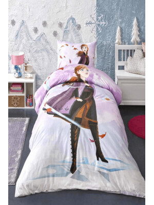 Купить Односпальный комплект постельного белья TAC Disney Frozen Breezy с простыней на резинке в Украина в Lingerie.ua - Одяг для дому та відпочинку, Фото 3