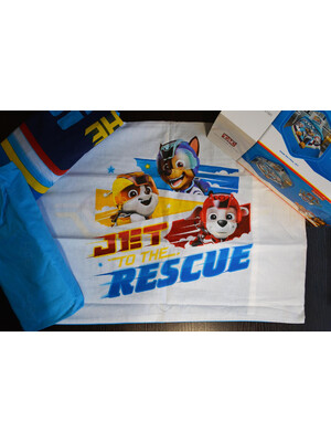 Купить Односпальный комплект постельного белья TAC Disney Paw Patrol Jet с простыней на резинке в Украина в Lingerie.ua - Одяг для дому та відпочинку, Фото 4