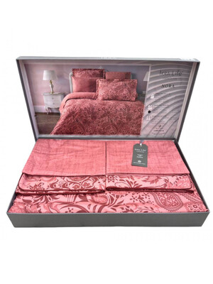 Купить Двуспальный комплект постельного белья IKRA LIFE Saten NORA в Украина в Lingerie.ua - Одяг для дому та відпочинку, Фото 1