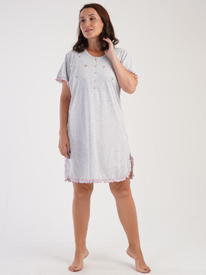 Купить Хлопковая ночная сорочка большого размера VIENETTA 3051020000 в Украина в Lingerie.ua - Одяг для дому та відпочинку, Фото 4
