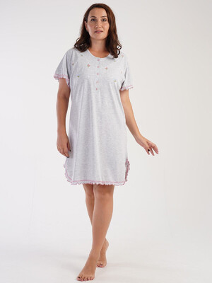 Купить Хлопковая ночная сорочка большого размера VIENETTA 3051020000 в Украина в Lingerie.ua - Одяг для дому та відпочинку, Фото 6