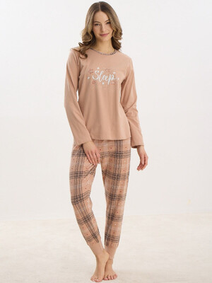 Купить Хлопковый домашний комплект с длинным рукавом SEVIM 16047 в Украина