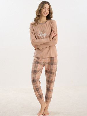 Купить Хлопковый домашний комплект с длинным рукавом SEVIM 16047 в Украина в Lingerie.ua - Одяг для дому та відпочинку, Фото 3