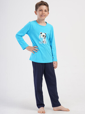 Купить Хлопковый домашний комплект с длинным рукавом для мальчика VIENETTA KIDS 4051360000 в Украина в Lingerie.ua - Одяг для дому та відпочинку, Фото 2