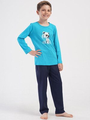 Купить Хлопковый домашний комплект с длинным рукавом для мальчика VIENETTA KIDS 4051360000 в Украина в Lingerie.ua - Одяг для дому та відпочинку, Фото 8