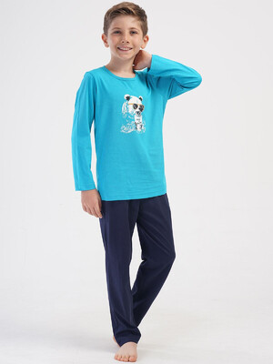 Купить Хлопковый домашний комплект с длинным рукавом для мальчика VIENETTA KIDS 4051360000 в Украина в Lingerie.ua - Одяг для дому та відпочинку, Фото 7