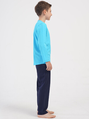 Купить Хлопковый домашний комплект с длинным рукавом для мальчика VIENETTA KIDS 4051360000 в Украина в Lingerie.ua - Одяг для дому та відпочинку, Фото 3