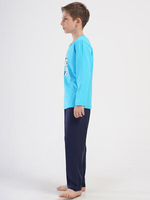 Купить Хлопковый домашний комплект с длинным рукавом для мальчика VIENETTA KIDS 4051360000 в Украина в Lingerie.ua - Одяг для дому та відпочинку, Фото 14