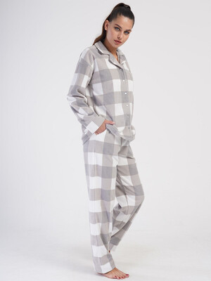 Купить Теплая флисовая пижама классическая VIENETTA 4030770298 в Украина в Lingerie.ua - Одяг для дому та відпочинку, Фото 2