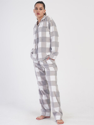 Купить Теплая флисовая пижама классическая VIENETTA 4030770298 в Украина в Lingerie.ua - Одяг для дому та відпочинку, Фото 3