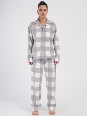 Купить Теплая флисовая пижама классическая VIENETTA 4030770298 в Украина в Lingerie.ua - Одяг для дому та відпочинку, Фото 5