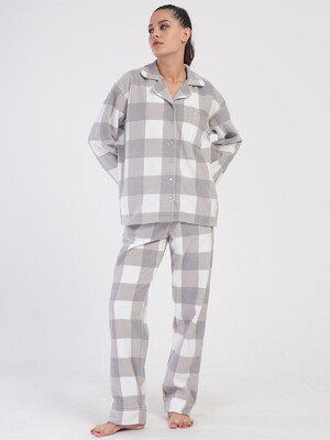 Купить Теплая флисовая пижама классическая VIENETTA 4030770298 в Украина в Lingerie.ua - Одяг для дому та відпочинку, Фото 6