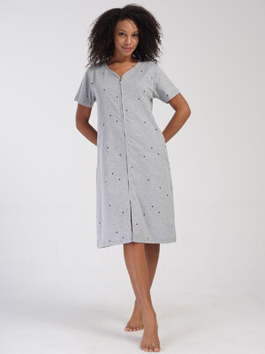 Купить Хлопковый халат на молнии с коротким рукавом VIENETTA 4081470495 в Украина в Lingerie.ua - Одяг для дому та відпочинку, Фото 7