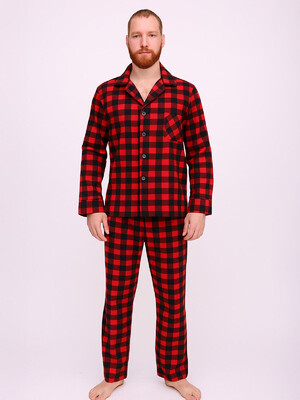 Купить Байковая мужская классическая пижама LNGR 170742 в Украина в Lingerie.ua - Одяг для дому та відпочинку, Фото 1