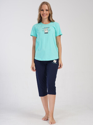 Купить Хлопковый костюм с капри VIENETTA 4083970000 в Украина в Lingerie.ua - Одяг для дому та відпочинку, Фото 3