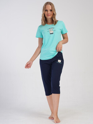 Купить Хлопковый костюм с капри VIENETTA 4083970000 в Украина в Lingerie.ua - Одяг для дому та відпочинку, Фото 5