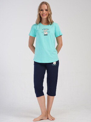 Купить Хлопковый костюм с капри VIENETTA 4083970000 в Украина в Lingerie.ua - Одяг для дому та відпочинку, Фото 6