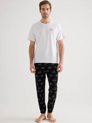 Хлопковый домашний комплект из футболки и брюк HAYS 50364